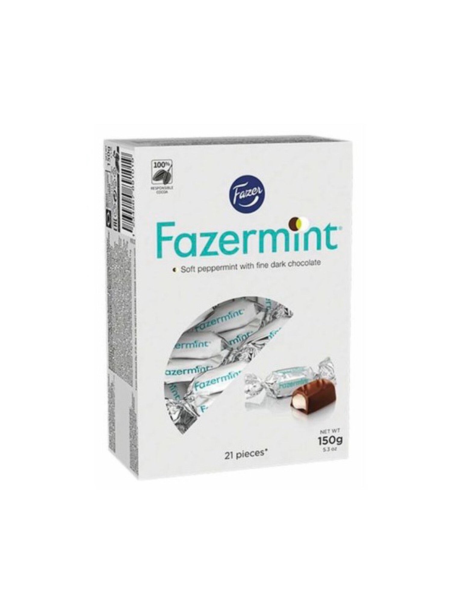 Шоколадные конфеты Fazer Fazermint с мягкой мятной начинкой 150 гр