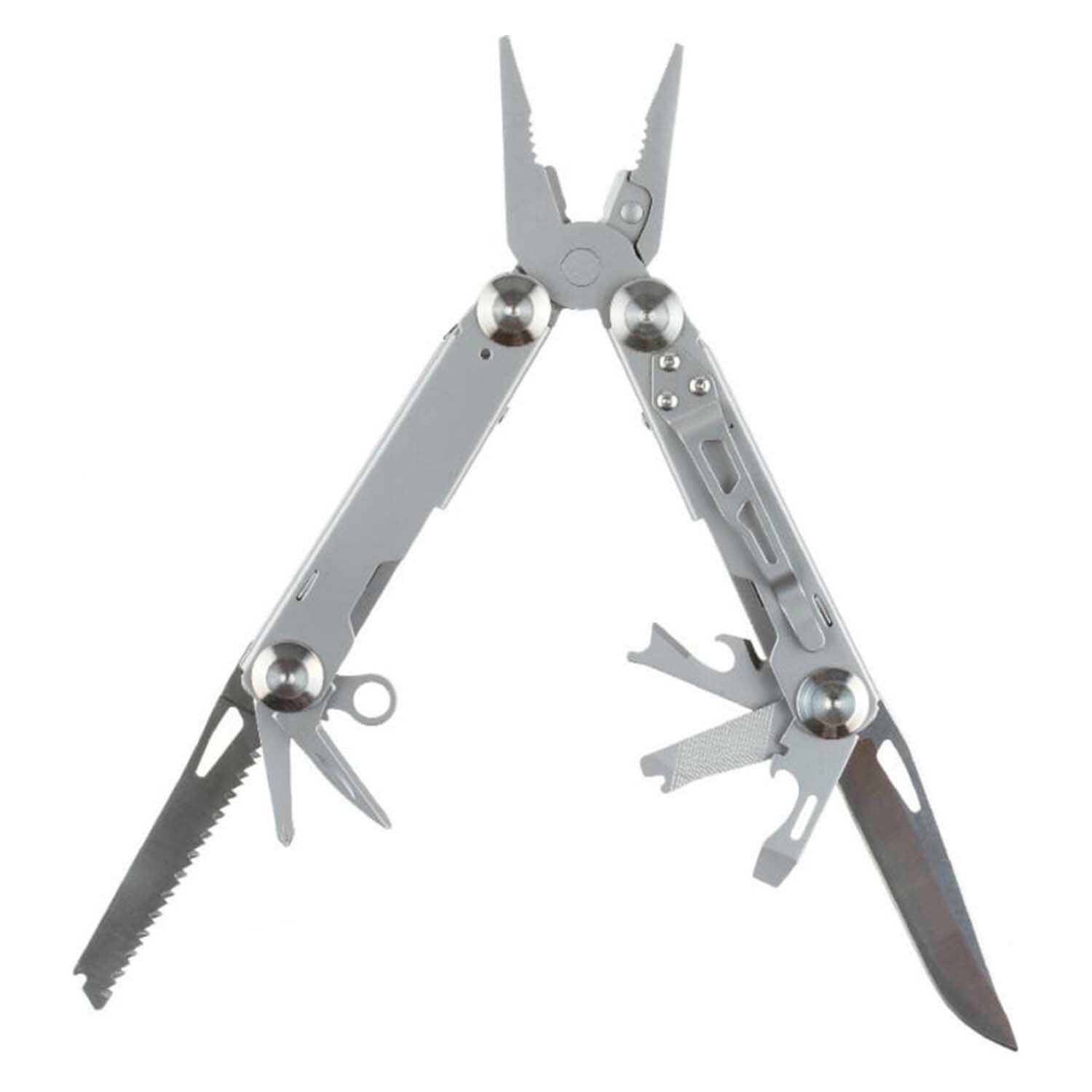 Мультиинструмент Stinger Knives 104x45 мм 12 функций сталь Серебристый (uni: one size)