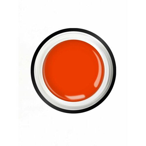 Гель-краска для ногтей с липким слоем GO-12 Red Neon, 5 мл.