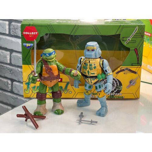 Фигурки Черепашка-Ниндзя Леонардо Le и Фигурка Teenage Mutant Ninja Turtles Ultimates! Metalhead Металхэд фигурка черепашка ниндзя леонардо 15 см с аксессуарами