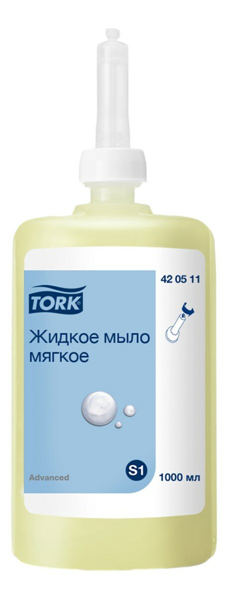 Жидкое крем-мыло мягкое Tork 420511 (S1) 1 л, 1 шт