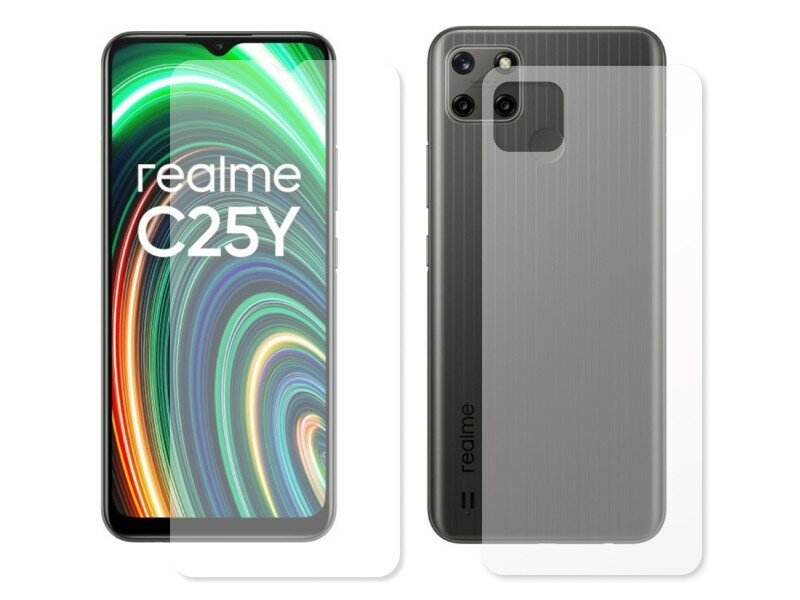 Гидрогелевая пленка LuxCase для Realme C25y 0.14mm Matte Front and Back 89780 - фото №9