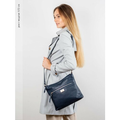 Сумка планшет Franchesco Mariscotti Оригинальная, модная, удобная женская сумка-планшет 127906, фактура зернистая, синий