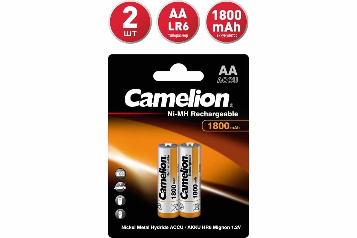 Camelion AA-1800mAh Ni-Mh BL-2 аккум-р,1.2В 3001