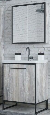Мебель для ванной Corozo Айрон 60, черный/антик