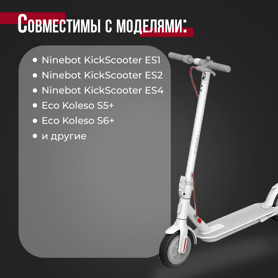 Грипсы на руль / ручки резиновые для электросамоката Ninebot KickScooter ES1 / ES2 / ES3 / ES4 комплект из 2 шт