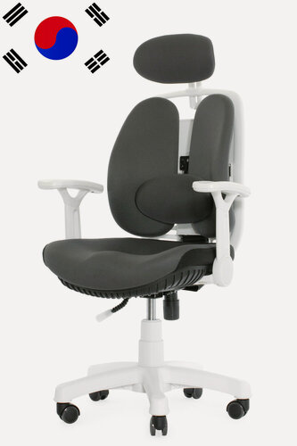 Изображение товара Кресло FALTO Inno Health (двойная динамичная спинка, ткань, каркас белый, серый)