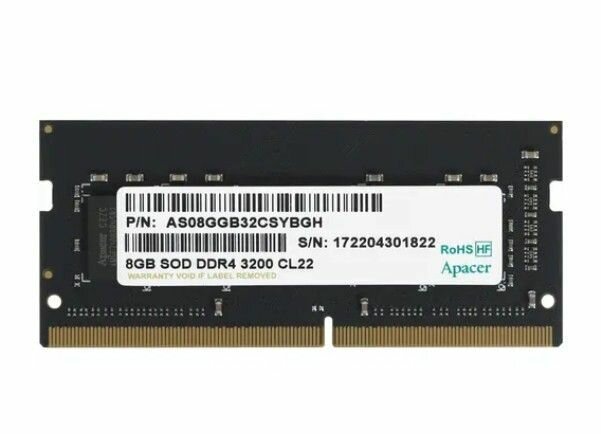 Оперативная память Apacer 8 ГБ DDR4 3200 МГц SODIMM CL22 ES.08G21. GSH