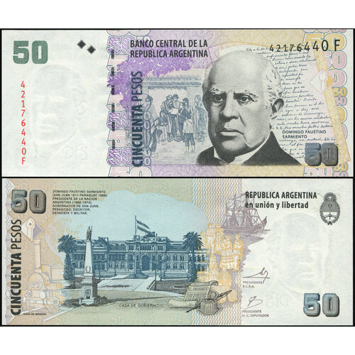 Банкнота. Аргентина 50 песо. ND (2011) UNC. Кат. P.356 (Serie F)