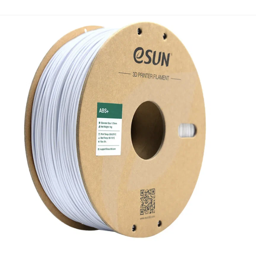 Esun Катушка ABS+ пластика ESUN 1.75 мм 1кг, белая (ABS+175CW1) esun катушка пластика epa12 cf esun 1 75 мм 1кг черная