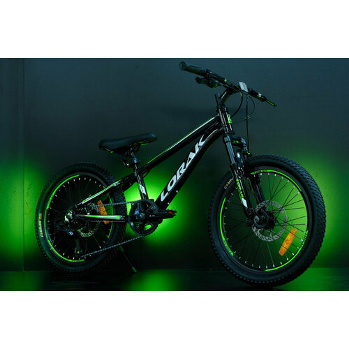Велосипед детский LORAK Safe 20 Чёрный/Зелёный велосипед lorak safe 27 5 cassete 21 рама
