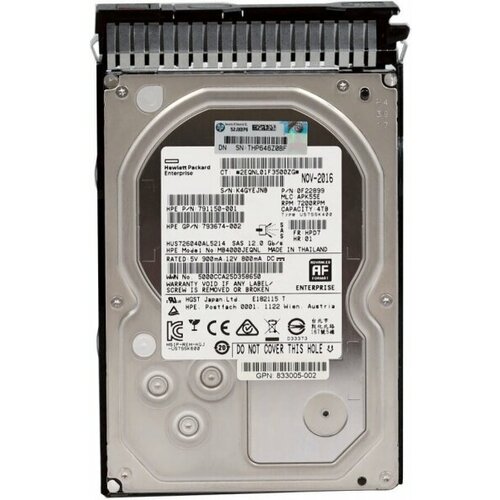 Жесткий Диск HP MB4000JEQNL 4Tb 7200 SAS 35 HDD 33890₽