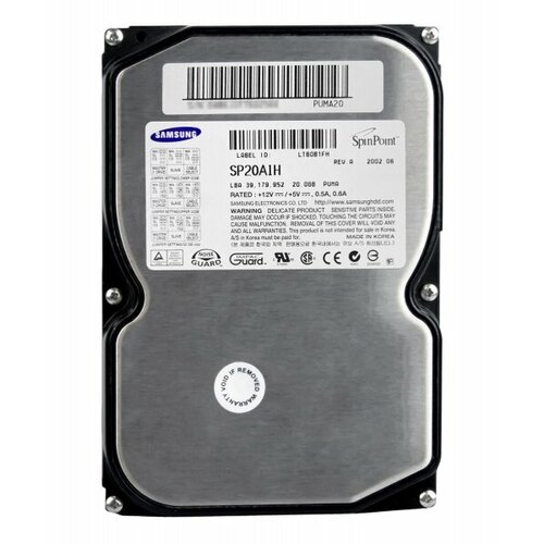 Жесткий Диск Samsung SP20A1H 20Gb 7200 IDE 35 HDD 2285₽