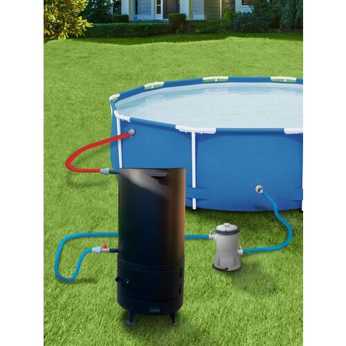 Печь для бассейна, водонагреватель на дровах TOPMANGAL COIL со змеевиком, с крышкой и дымоходом (топка 3 мм)