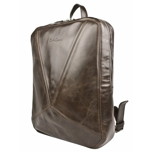 кожаный рюкзак carlo gattini lanciano 3066 02 темно коричневый brown Рюкзак Carlo Gattini 3066-52, коричневый