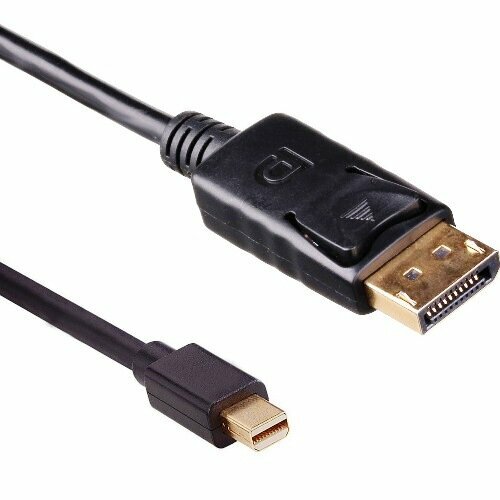 Кабель видео адаптер KS-590 DisplayPort на mini DisplayPort 20M/20M, 1.8 метра, чёрный адаптер ks is 1080p minidp m на dp f ks 588