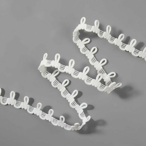 Тесьма с петлями 15 мм 10 1 м цвет белый 820₽