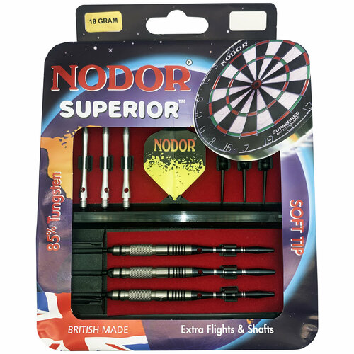 Вольфрамовые 85% дротики 18гр для игры в Электронный Дартс Nodor Superior softip