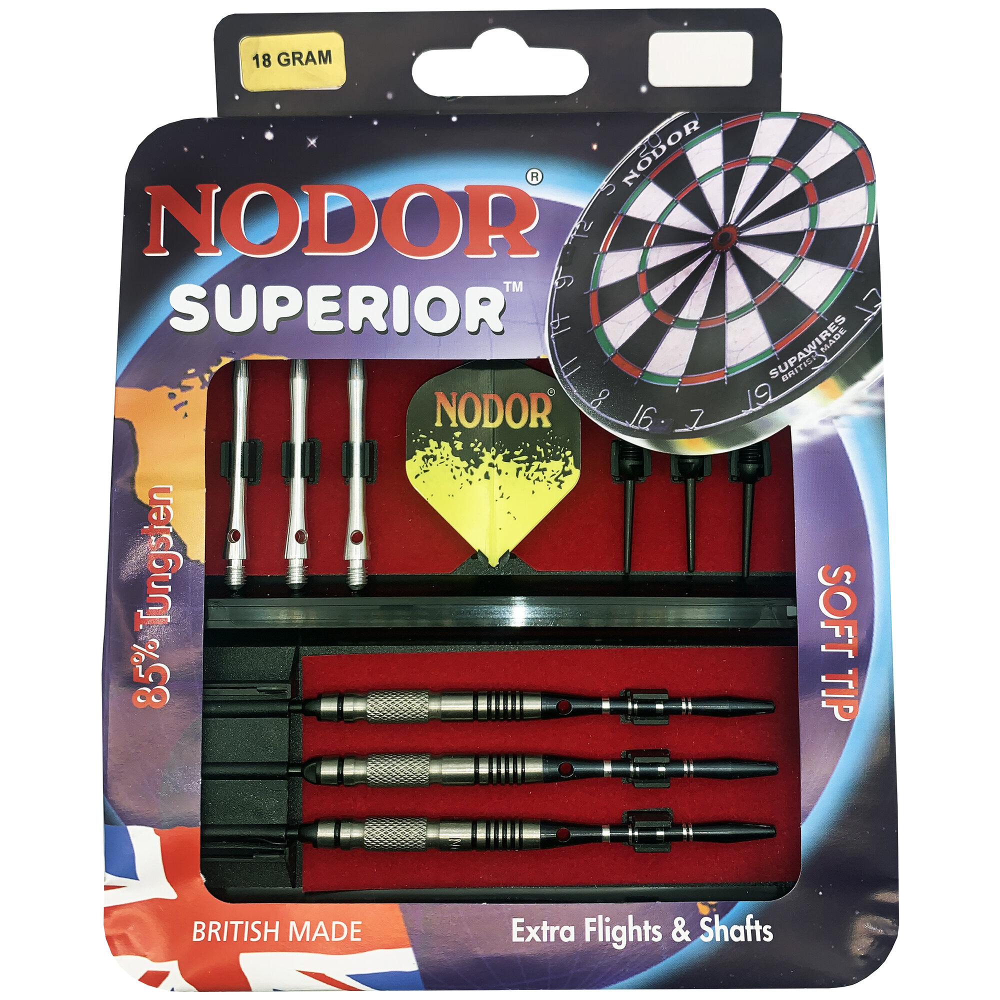 (SOFTIP) Вольфрамовые 85% дротики 18гр для игры в Электронный Дартс Nodor Superior. Профессиональный уровень.
