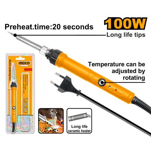 Паяльник электрический INGCO SI0110831 100 Вт 950₽