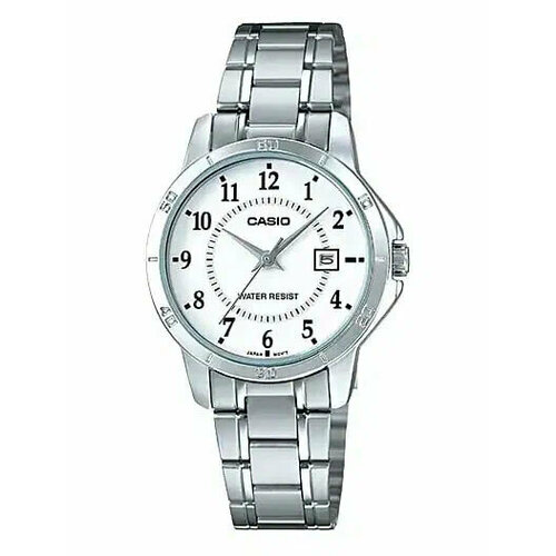 Наручные часы CASIO LTP-V004D-7B, белый, серебряный