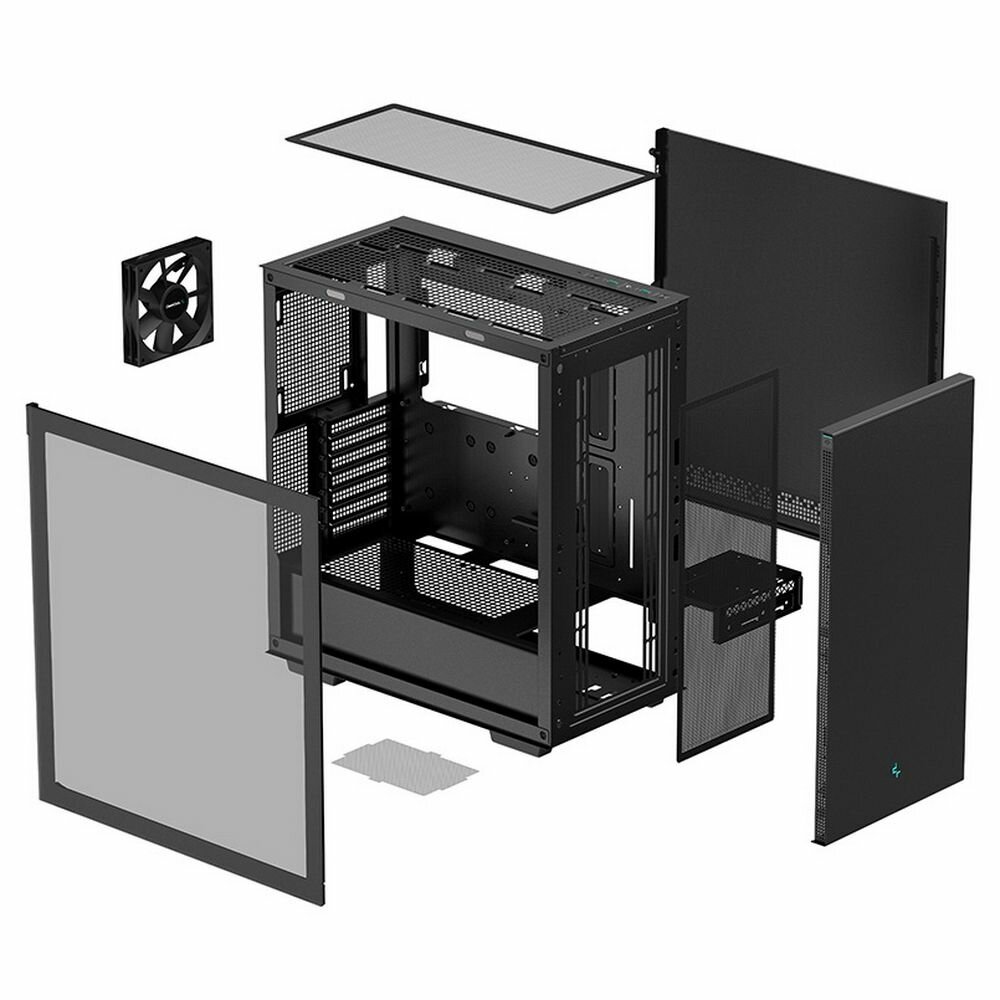 Корпус eATX Deepcool черный, без БП, боковая панель из закаленного стекла, USB Type-C, USB 3.0, audio - фото №17