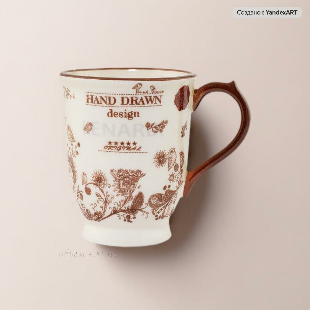 фото Кружки для чая 2 шт Lenardi Птичий Дворик, керамические, 400 мл