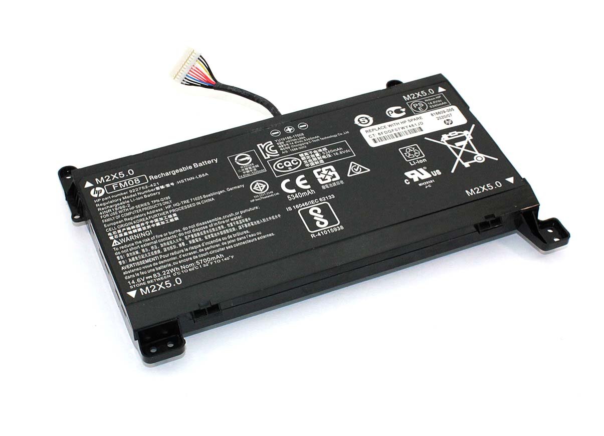 Аккумуляторная батарея для ноутбука HP 17-AN (FM08) 12Pin 14.4V 5700mAh