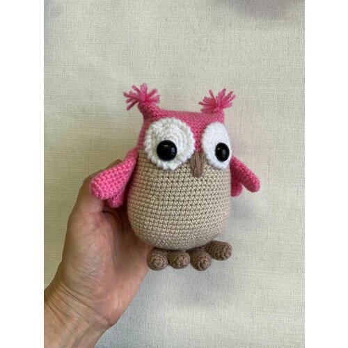 Сова мягкая плюшевая вязаная крючком игрушка