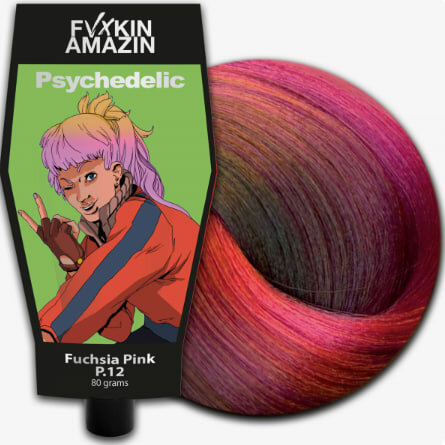 12 пигмент PSYCHEDELIC для волос Фуксия 80 гр FVXKIN AMAZIN Факин Эмэзин