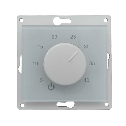 Th-HF-V-W механический термостат с ручным управлением, датчиком температуры пола, под рамку Legrand Valena (белый)