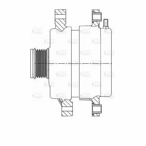 Генератор для а/м Hyundai Santa Fe II 09-/Kia Sorento II 09- 2.0CRDi/2.2CRDi 150A LG0892 startvolt 1шт