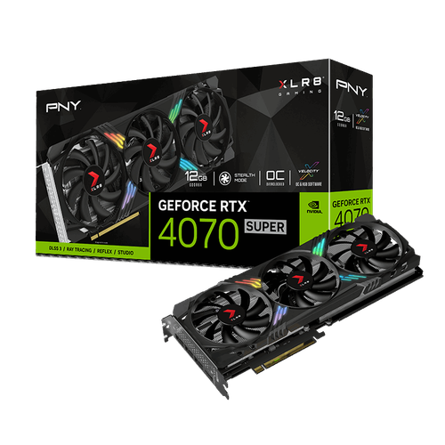 Видеокарта PNY GeForce RTX 4070 Super VERTO OC 12GB GDDR6X PCle 40 RGB 7099900₽