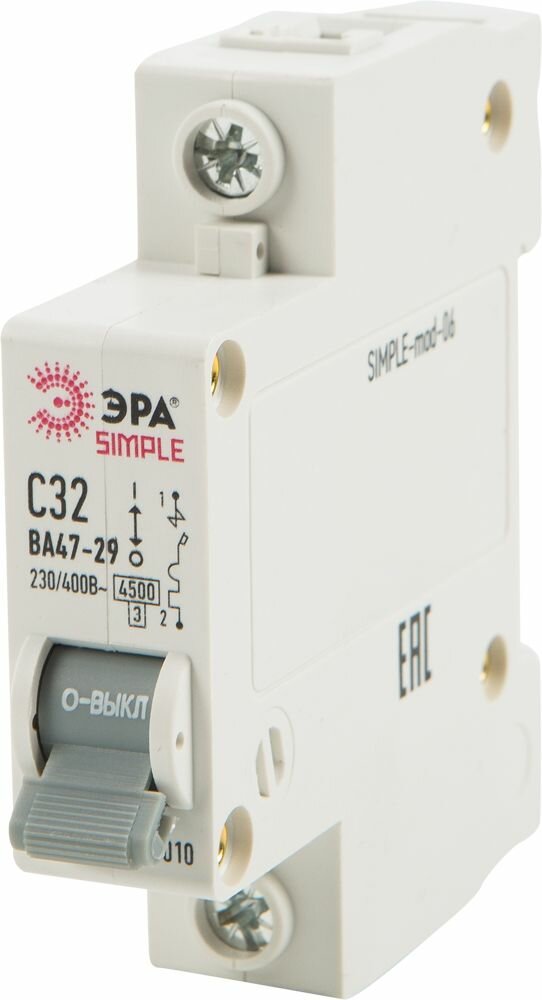 фото Автоматический выключатель Эра Simple ВА47-29 1P C32 А 4.5 кА