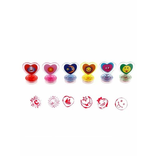 Печать цветная в форме сердечка Любимки набор 6 шт 504₽