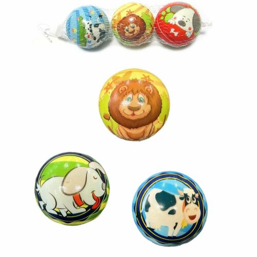 фото Детский мягкий поролоновый мячик диаметром 7 см, в наборе 3 шт essa toys