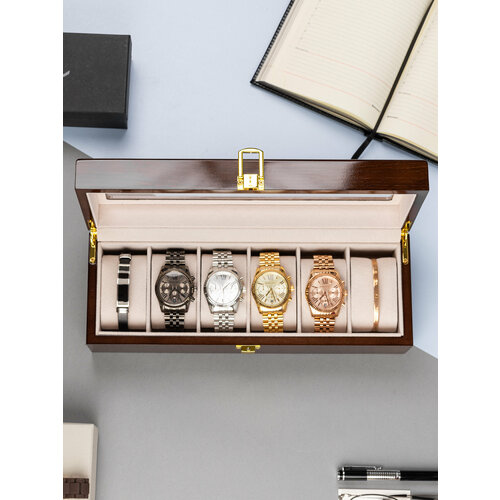 Шкатулка CLOX, коричневый