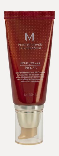 Изображение товара MISSHA M Perfect Cover BB Cream Тональный крем EX SPF 42/PA+++, 50 мл, 25 Warm beige