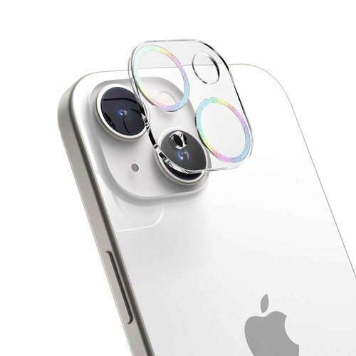 Защита камеры SwitchEasy MagEasy LensArmor Ultra-Thin Lens Protector для iPhone 15 / Plus радужная