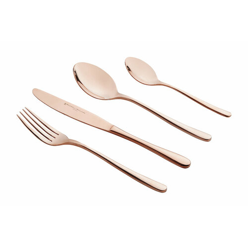 Набор столовых приборов Leveson, цвет меди, 6 персон, 24 предмета