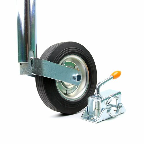 Опорное колесо 48 мм с хомутом TRAILERCOM Orange для прицепа