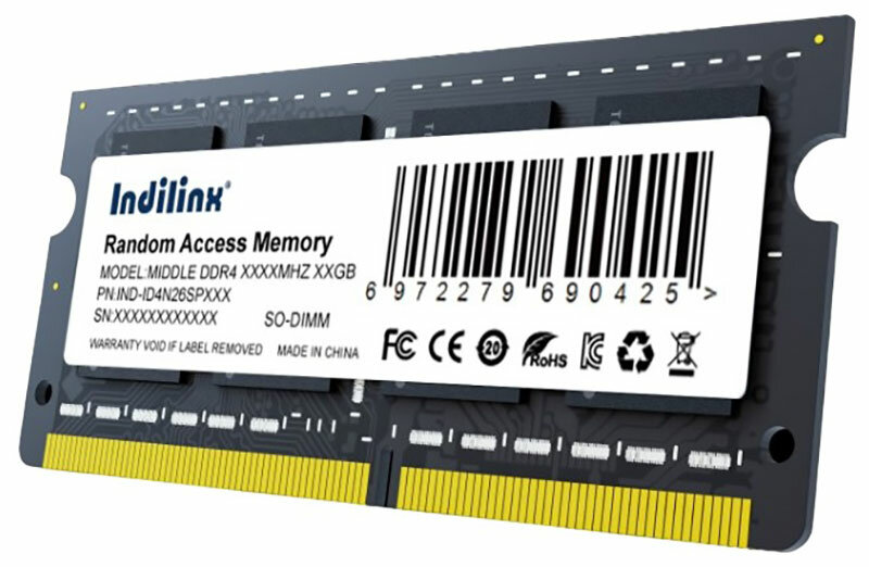 Оперативная память Indilinx SO-DIMM DDR4 16GB 2666MHz (IND-ID4N26SP16X)