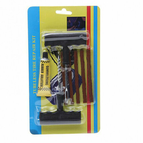 Рем комплект для ремонта бескамерных шин шило3жгутарасшпиль клей 380₽