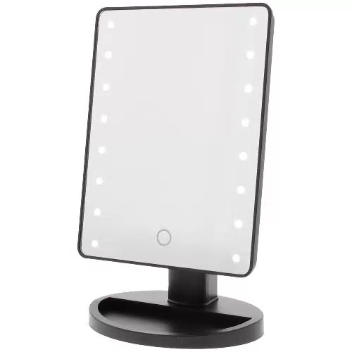 Косметическое зеркало настольное с подсветкой LARGE Led MIRROR Черный
