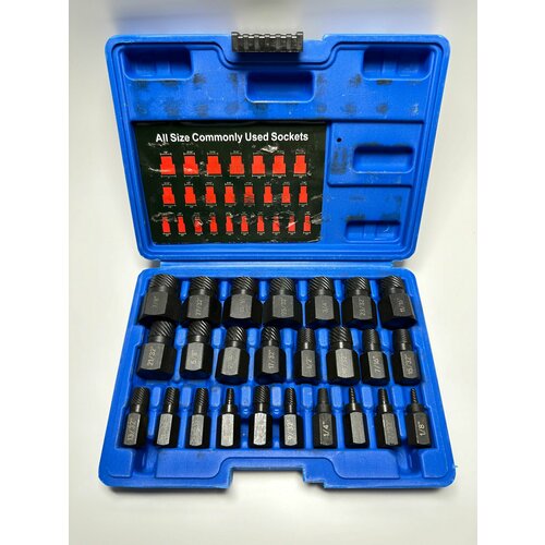 AMA25 25 экстракторов для болтов, экстракторов для винтов и набор кобальтовых сверл