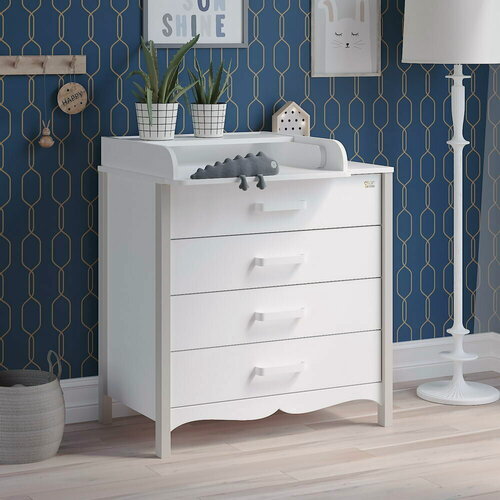 Изображение товара Комод пеленальный Атон Felix, 80 х 96 см, 4 ящика, белый/ кашемир