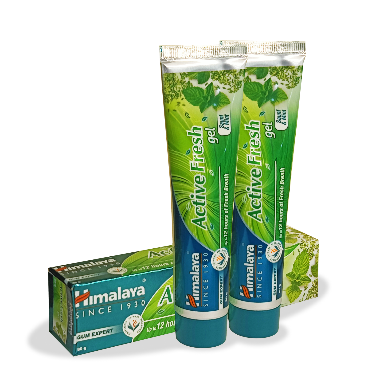 Зубная паста-гель Himalaya Active Fresh / Актив Фреш, 2 шт по 80 гр