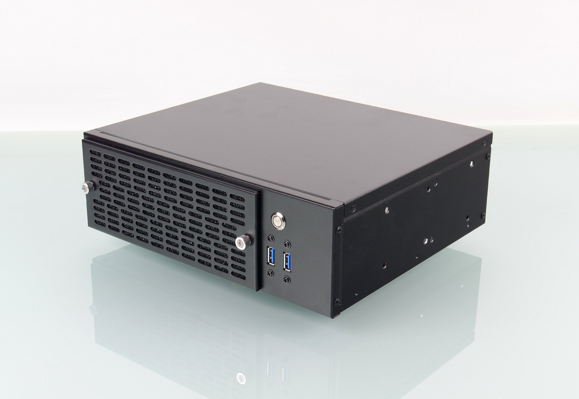 Компьютерный промышленный корпус IPCWAY Плутон-0827v2-80lp с пылефильтром, Mini-ITX