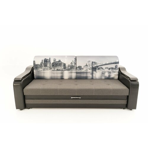 Диван прямой раскладной Лидер-3 Саванна Grey