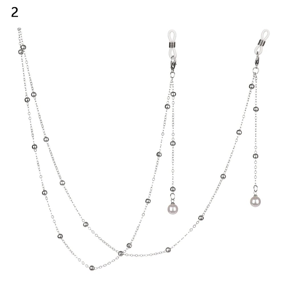 Металлическая цепочка для очков Chic Pearl Серебряный Женский